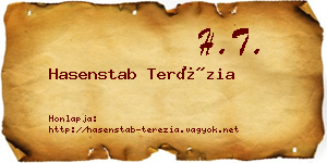 Hasenstab Terézia névjegykártya